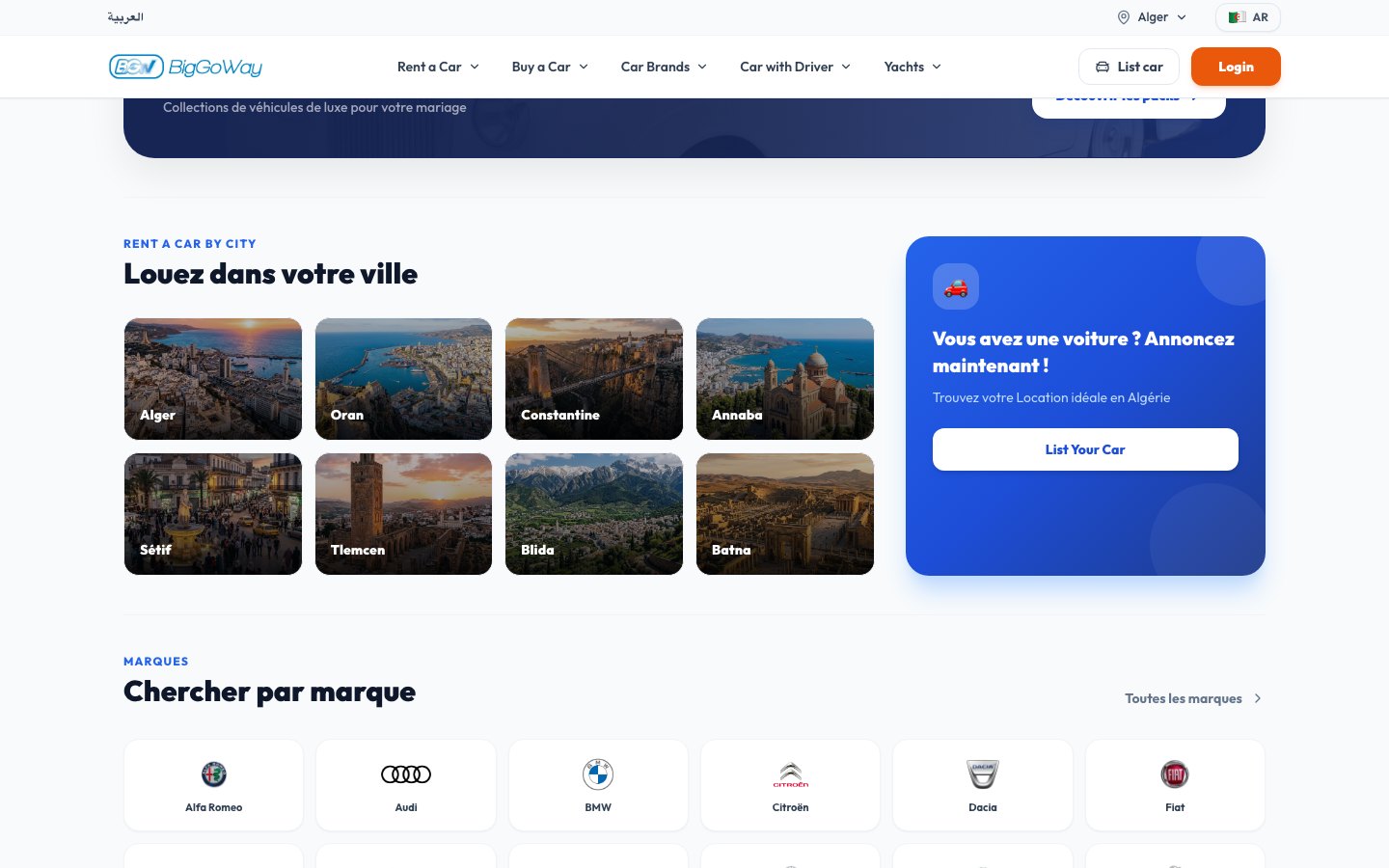 Browse by city and by brand